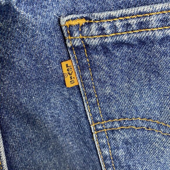 Vintage Levi's 550 1990’s 36x30 Relaxed Fit Tapered Leg Orange Tab Dark Wash - Picture 7 of 11